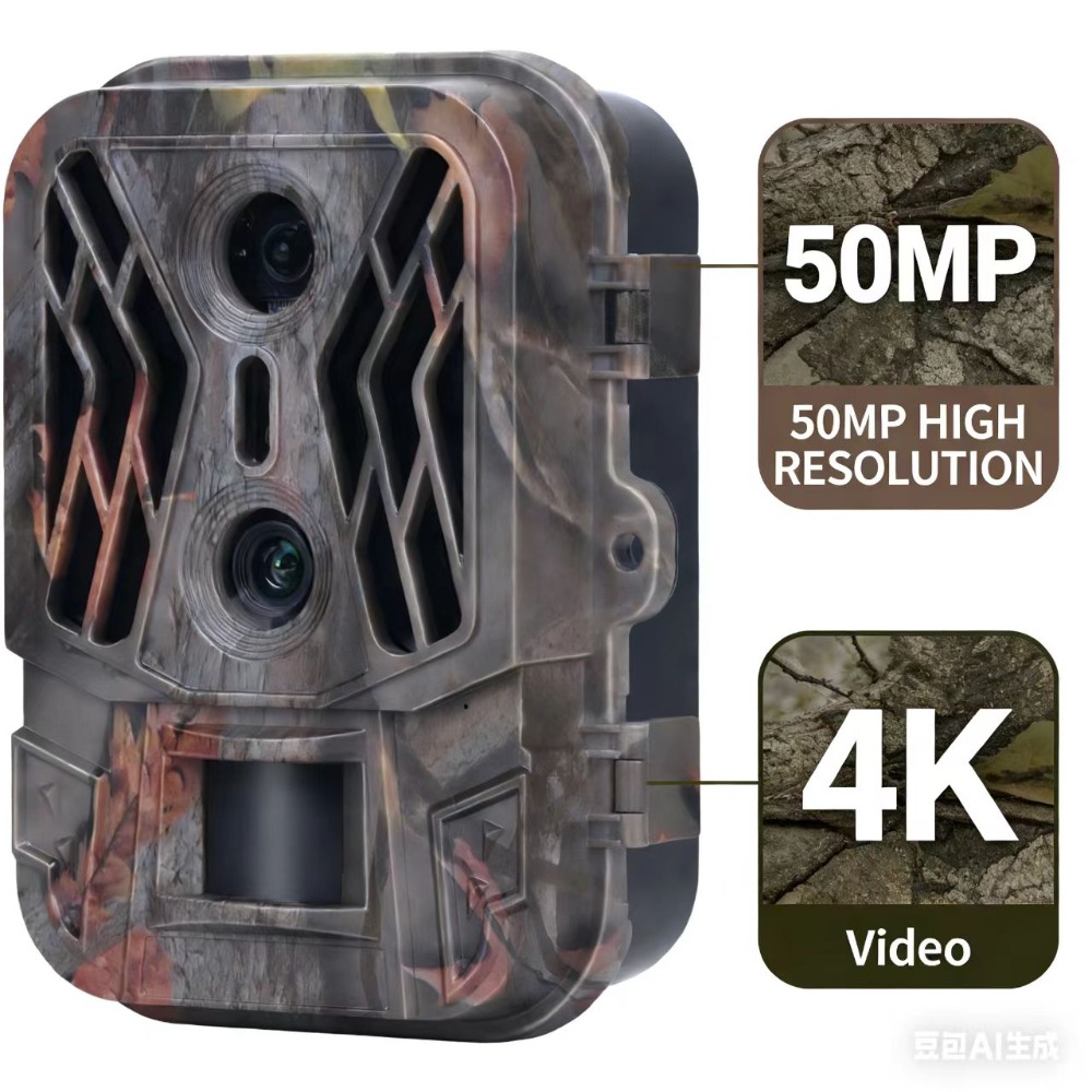 Outdoor Hunting Video Camera - 50MP 4K Dual Lens HD Hunting