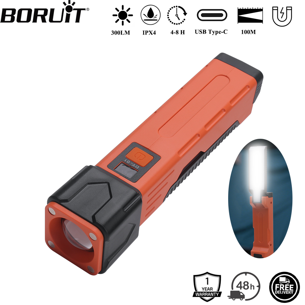 Outdoor Hunting Lights - BORUiT 300LM LED Work Light Zoom
