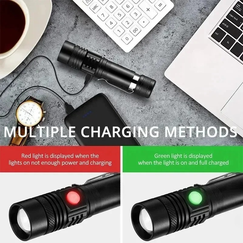 T6 LED Rechargeable Flashlight - огляд і ціна Outdoor Hunting Lights