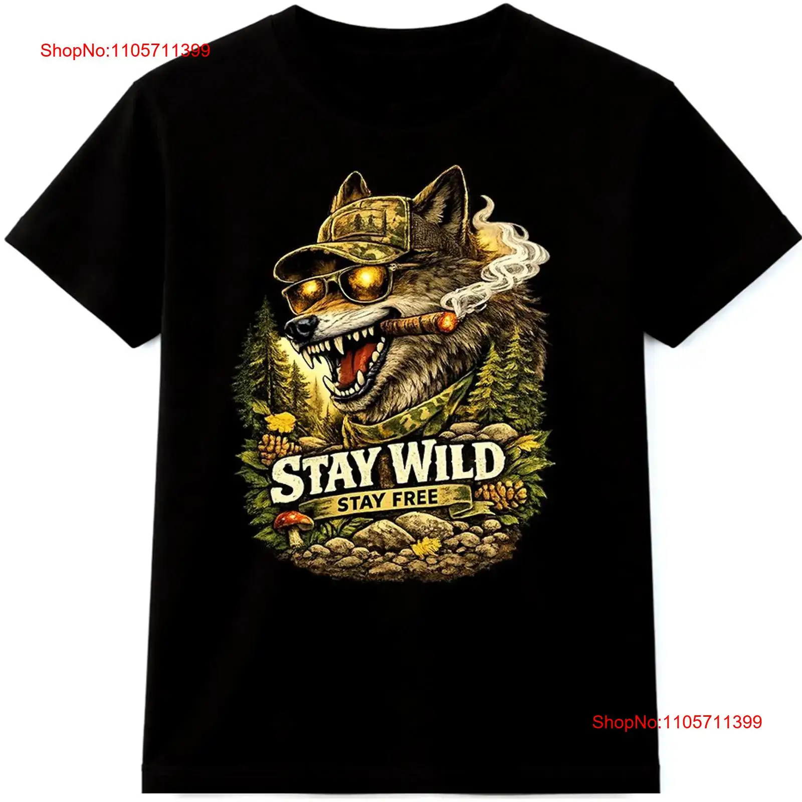 Wolf T Shirt Stay Wild Free Ou - огляд і ціна Wildman Hunting & Outdoor Photos
