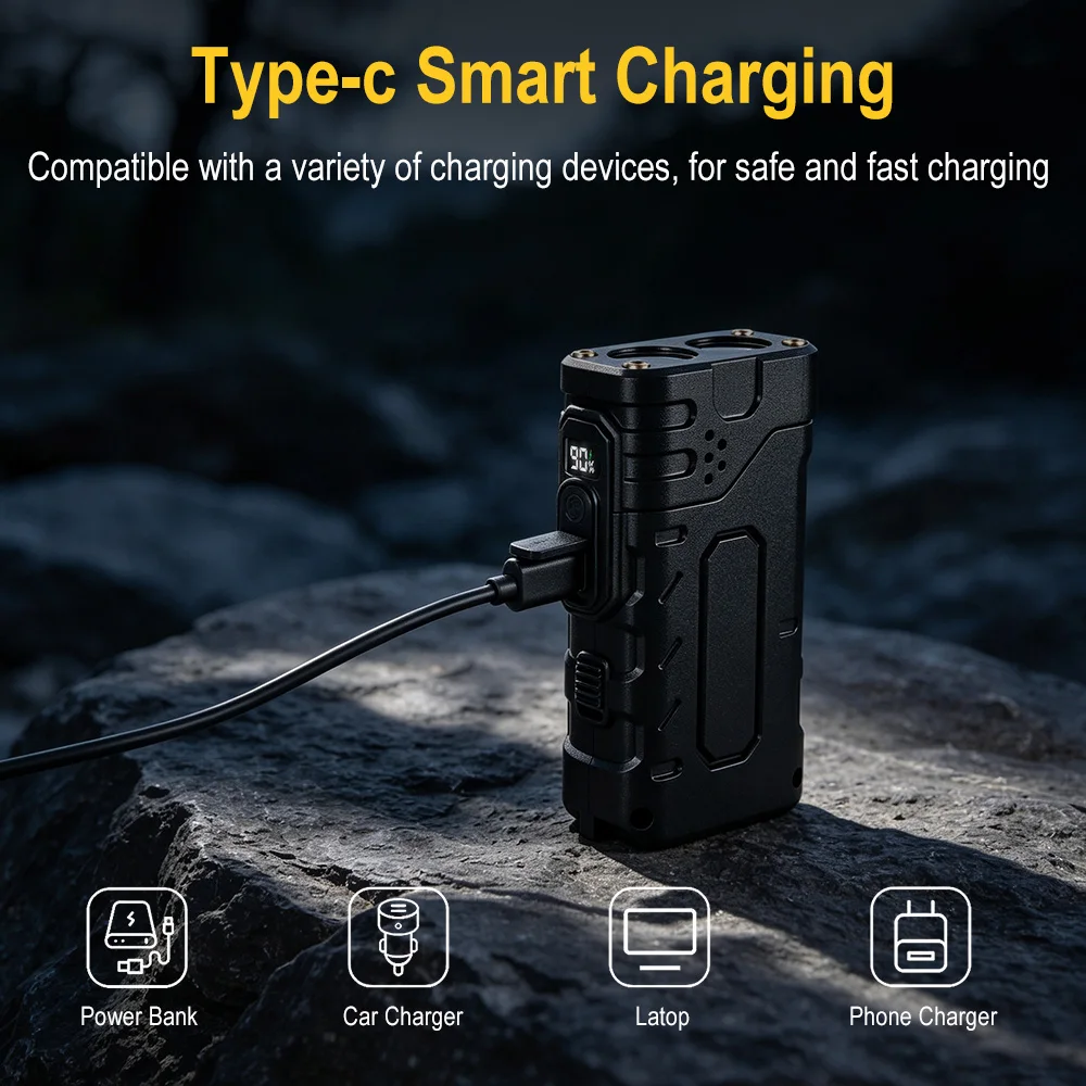 BORUIiT Hand Crank EDC LED Fla - огляд і ціна Outdoor Hunting Lights