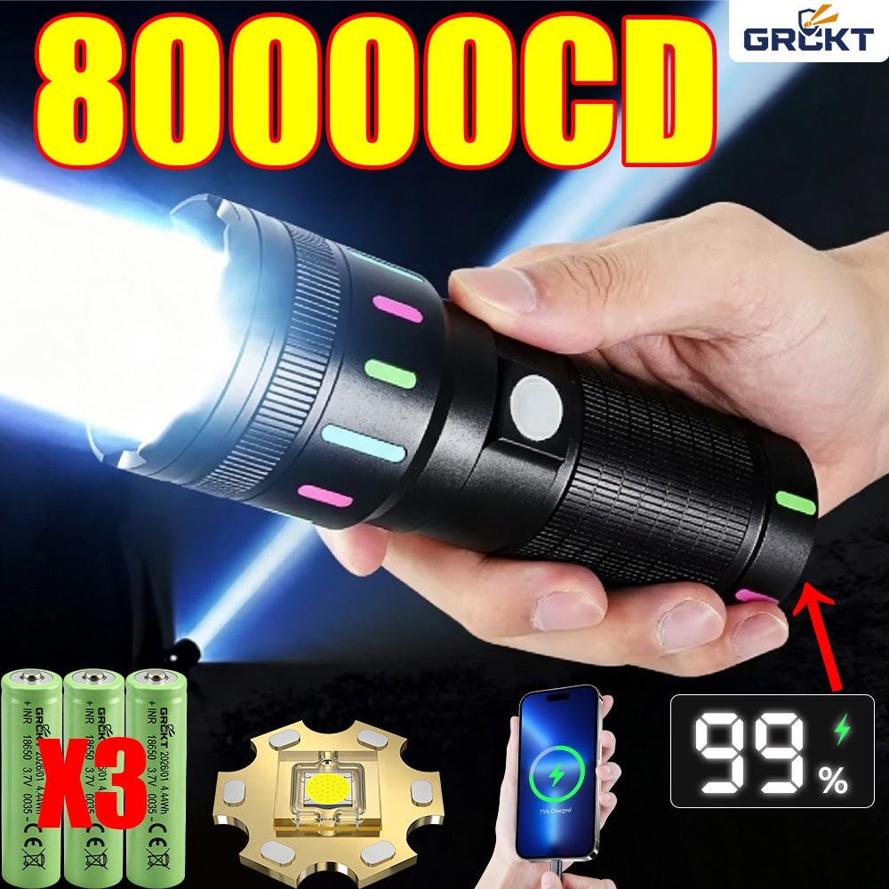80000CD Most Powerful LED Flas - огляд і ціна Outdoor Hunting Lights